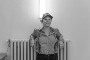Schwarz-Weiß-Porträt von Marie Burneleit
