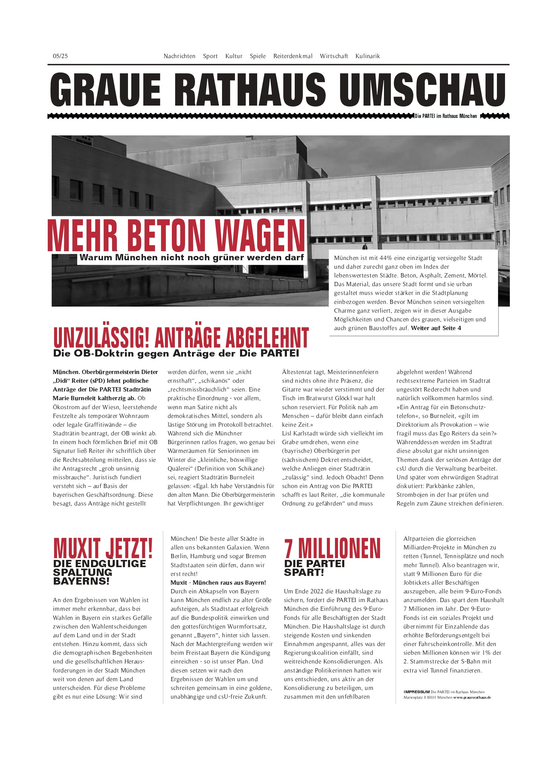 Seite 1 von GRAUE RATHAUS UMSCHAU